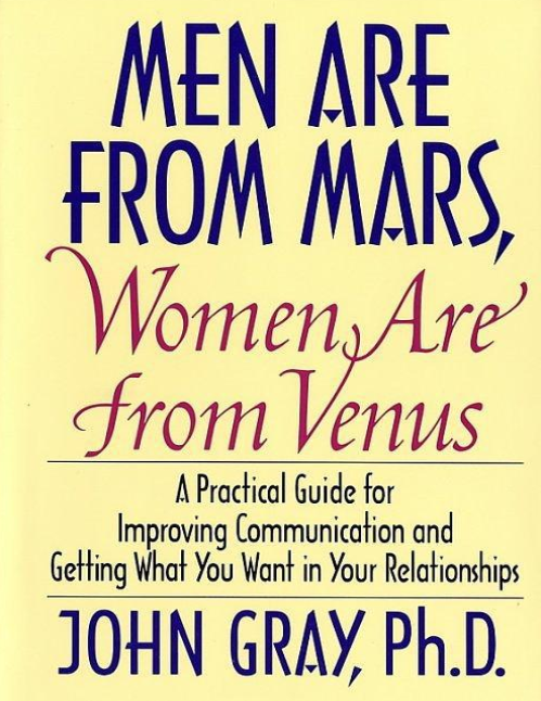 Men are from mars, Women are from venus book cover
